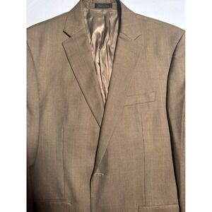 Lauren Ralph Lauren Sport Coat Mens 44R Tan Excellent Two Button Blazer 44 Reg